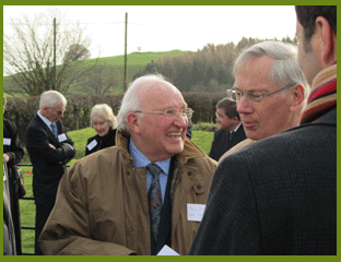 HRH and Tom Baker share a castle joke